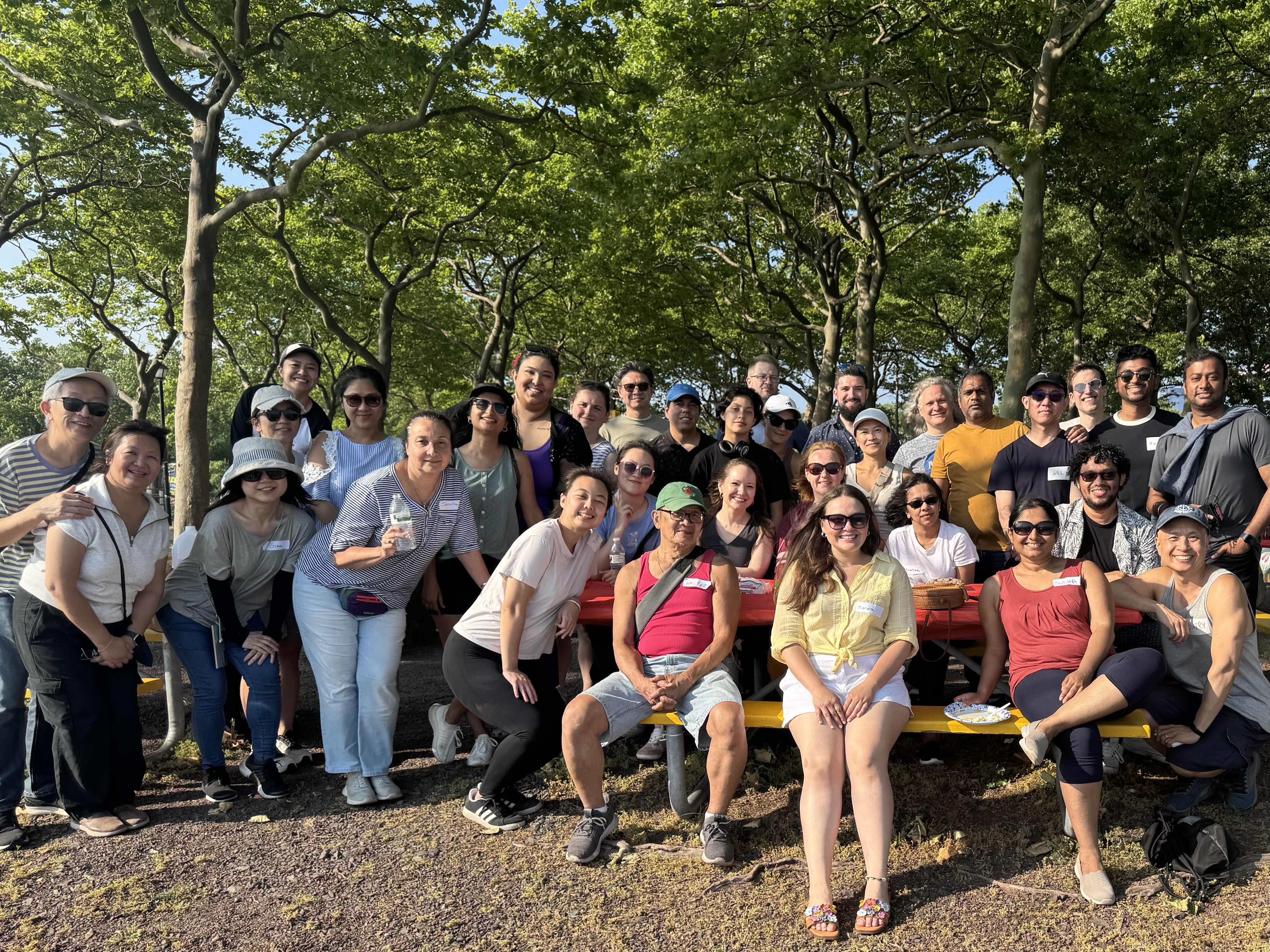 BBQ hangout at liberty state park