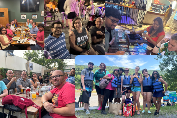 Members hanging out at different bunch hangouts throught the hears