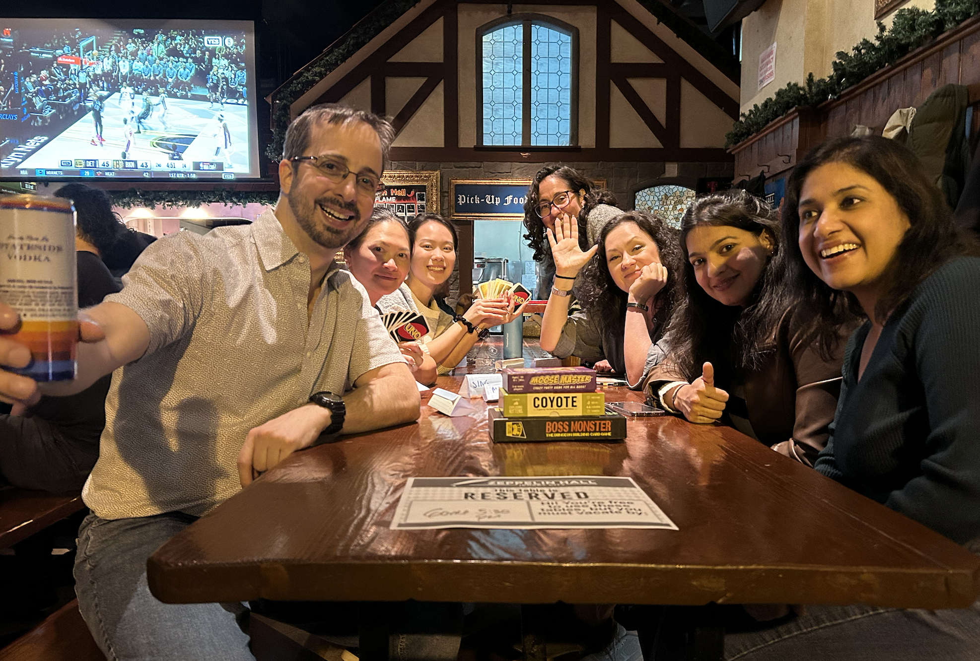 Member dinner and AI chat at a public bunch